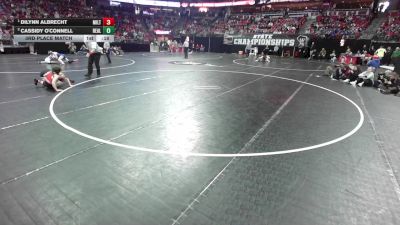 100 lbs 3rd Place Match - Dilynn Albrecht, Milton vs Cassidy O'Connell, Regis/Altoona