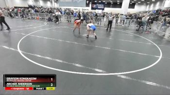 120 lbs Champ. Round 3 - Grayson Kongkaeow, Relentless Training Center vs Archer Anderson, Michigan Revolution Wrestling Club