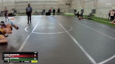 150 lbs Round 4 (6 Team) - Evan Hemmeter, Ohio Storm vs Evan Mcdowell, Team GT