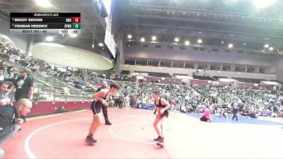 86 lbs Cons. Semi - Truman Hendrix, Springdale Youth Wrestling Club vs Brody Brown, Gravette Wrestling Club