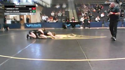 124 lbs Quarterfinal - Hayley Gilson, Lindenwood University vs Annesley Day, Wisconsin - Oshkosh