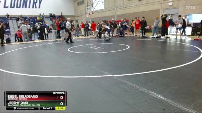 125 lbs Semifinal - Jeremy Oani, Clackamas Community College vs Diesel DelRosario, Southern Oregon