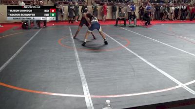 135_B lbs Quarterfinal - Mason Johnson, Mechanicsburg vs Colton Schwoyer, Owen J Roberts