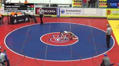 82 lbs Consi Of 32 #1 - Brody Salabsky, Nazareth vs Layden Tharp, West Greene