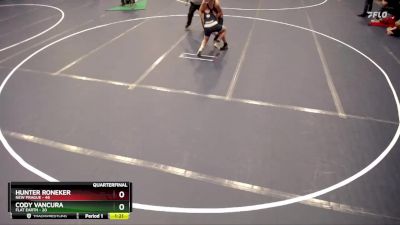 135 lbs Quarterfinals (8 Team) - Hunter Roneker, New Prague vs Cody Vancura, Flat Earth