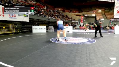 Junior Girls - 155 lbs Cons. Round 2 - Reese Cervantes vs Shaylin Potter, 209 Wrestling Academy