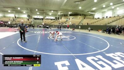 100 lbs Quarterfinal - Jackson Bowman, Woodland Middle School vs Wesley Sudderth, Slingshot