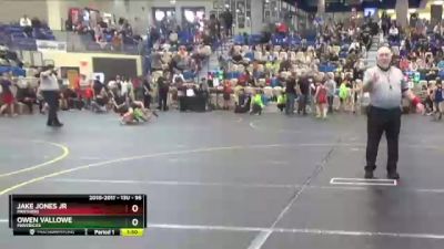 95 lbs Semifinal - Jake Jones Jr, Panthers vs Owen Vallowe, Mavericks