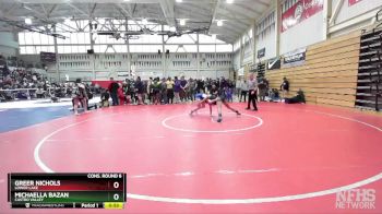 110 (112) Cons. Round 6 - Michaella Bazan, Castro Valley vs Greer Nichols, Lower Lake