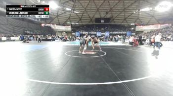 Boys 2A 165 lbs Champ. Round 2 - Jordon Larson, Orting vs Sixto Soto, R. A. Long