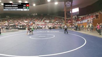 145 lbs Champ. Round 1 - Oktavija Burnett, Atchison HS vs Makenzie Rogers, Mulvane HS