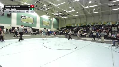 144 lbs Cons. Semi - Caleb Benevides, Brawley vs Gabe Santo, Rancho Bernardo