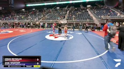 67 lbs Champ. Round 1 - Jonah Reynolds, Windy City Wrestlers vs Sage Wagstaff, Evanston Elite Wrestling Club