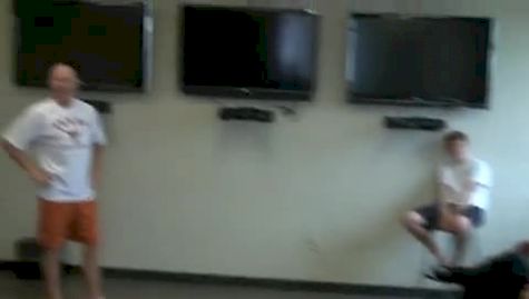 John Hayes at University of Texas attempts The Pushup Challenge