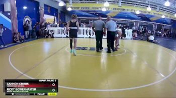 138 lbs Champ. Round 2 - Cannon Cribbs, Venice High School vs Ricky Bowermaster, Weeki Wachee/caveman