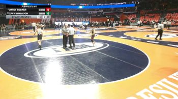2A 120 lbs Champ. Round 1 - Zach Wheadon, Woodstock (Marian) vs Jorey Becker, Deerfield (H.S.)
