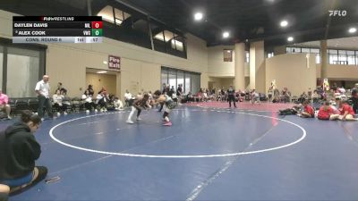 138 lbs Cons. Round 6 - Daylen Davis, Millington vs Alex Cook, Valhalla Wrestling Club