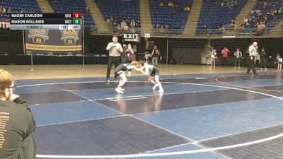 63 lbs Consy 3 - Naomi Carlson, Butler vs Mason Williams, Wattsburg