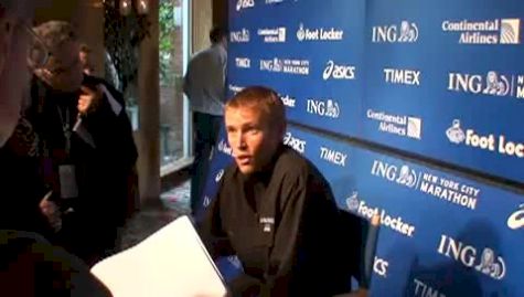 Ryan Hall Before the ING MYC Marathon