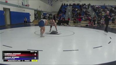 160 lbs Cons. Round 2 - Sabrina Stewart, Simpson University vs Ximena Romero, Cerritos College