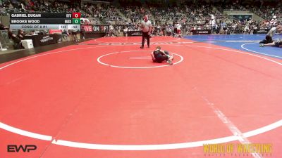 52 lbs Consi Of 8 #1 - Gabriel Dugan, Kansas Young Guns vs Brooks Wood, Husky Wrestling Club