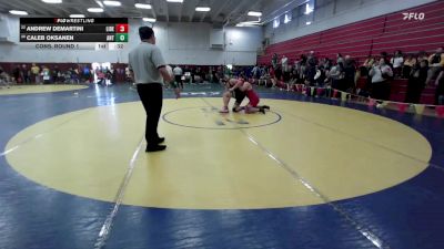 217 lbs Cons. Round 1 - Caleb Oksanen, Antioch vs Andrew DeMartini, Liberty
