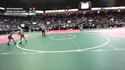 55 lbs 1st Place Match - Destiny Victory Wren, BOM2 vs Ariyah Brassfield, RIKA