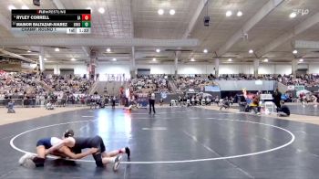 A 113 lbs Champ. Round 1 - Mainor Baltazar-Juarez, East Ridge High School vs Ryley Correll, Eagleville High School
