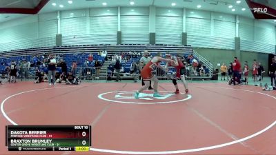 195 lbs Round 4 (6 Team) - Dakota Berrier, Portage Wrestling Club vs Braxton Brumley, Center Grove Wrestling Club