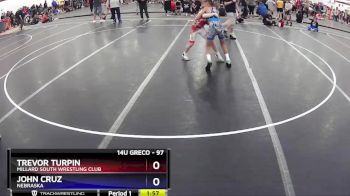 97 lbs Round 2 - Trevor Turpin, Millard South Wrestling Club vs John Cruz, Nebraska