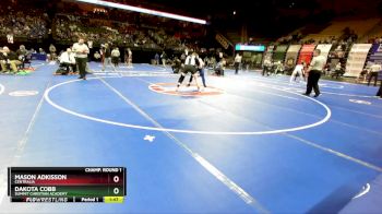 190 Class 1 lbs Champ. Round 1 - Mason Adkisson, Centralia vs Dakota Cobb, Summit Christian Academy