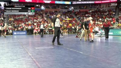 3A-106 lbs 5th Place Match - Chase Watkinson, Prairie, Cedar Rapids vs Isaac Beirman, Johnston