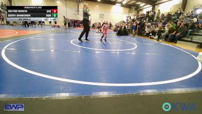 40-43 lbs Rr Rnd 2 - Dilynn Burch, Sperry Wrestling Club vs Edith Shimonek, Pawhuska Elks Takedown