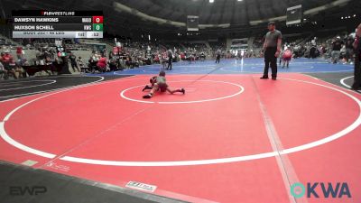 46 lbs Final - Dawsyn Hawkins, Wagoner Takedown Club vs Huxson Schell, Keystone Wrestling Club