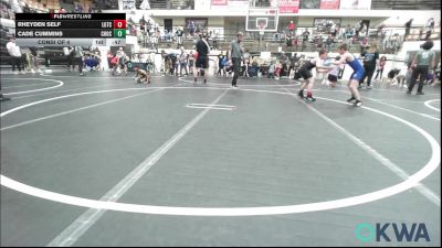 85 lbs Consi Of 4 - Rheyden Self, Lone Grove Takedown Club vs Cade Cummins, Choctaw Ironman