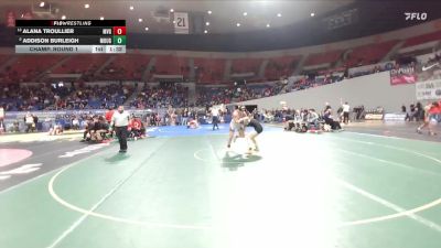 6A/5A Girls 135 Champ. Round 1 - Addison Burleigh, Mountainside Girls vs Alana Troullier, Mountain View Girls