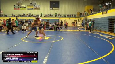 215 lbs Round 3 - Guillermo Morales, Dodge City Training Center vs Carter Green, Kanza FS/GR Wrestling Club