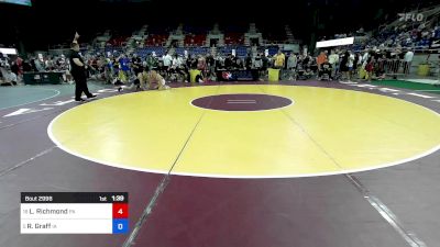 132 lbs Cons 16 #1 - Levi Richmond, PA vs Ryker Graff, IA