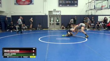 165 lbs Quarterfinal - Rysan Leong, Menlo (Calif.) vs Devin Crawford, Montana State-Northern