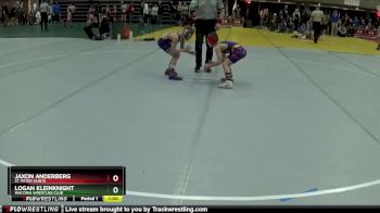80 lbs 1st Place Match - Logan Kleinknight, Waconia Wrestlng Club vs Jaxon Anderberg, St. Peter Saints