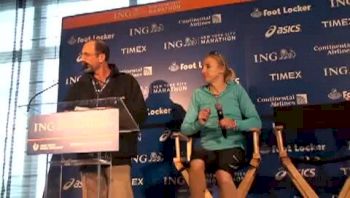 Paula Radcliffe Post-Marathon Press Conference - Talks About Her Injury at 2009 ING NYC Marathon