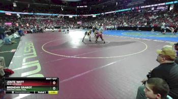 D1-215 lbs Cons. Round 1 - Brendan Grabot, Kenosha Indian Trail vs Jonte Watt, Milw. Lutheran