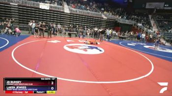 67 lbs Champ. Round 2 - Jd Rumsey, Cowboy Kids Wrestling Club vs Laken Jewkes, Green River Grapplers Wrestling