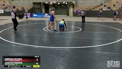 215 lbs Semis (4 Team) - Jeremiah Rhames, Battle Ground Academy vs Koreyon Redding, Boyd Buchanan