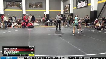 120 lbs Round 2 (4 Team) - Kylar Downey, FEWTeamIA Coral vs Braelyn Suckow, Braided Brutes