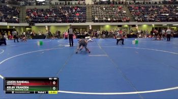 80 lbs Round 2 - Jaxon Randall, Jesup Mat Club vs Kelby Franzen, Outlaw Wresting Club