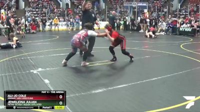 130 lbs Cons. Round 5 - Jeweliona Julian, Metro Detroit Region Affiliated vs Ali-Jo Cole, Onaway Area Wrestling