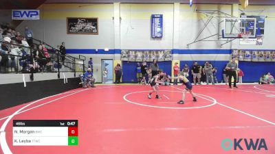 46 lbs Semifinal - Noah Morgan, Berryhill Wrestling Club vs Kane Leyba, Team Tulsa Wrestling Club