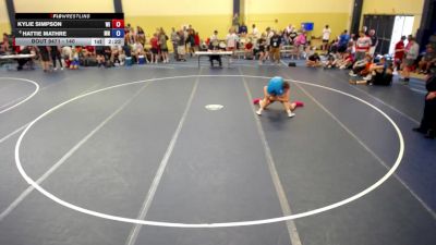 140 lbs Champ. Round 1 - Kylie Simpson, WI vs Hattie Mathre, MN