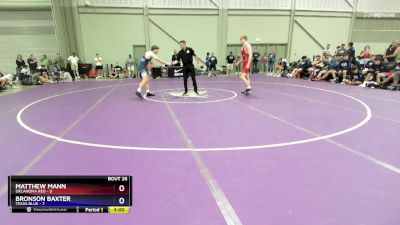 165 lbs 4th Wrestleback (16 Team) - Matthew Mann, Oklahoma Red vs Bronson Baxter, Texas Blue